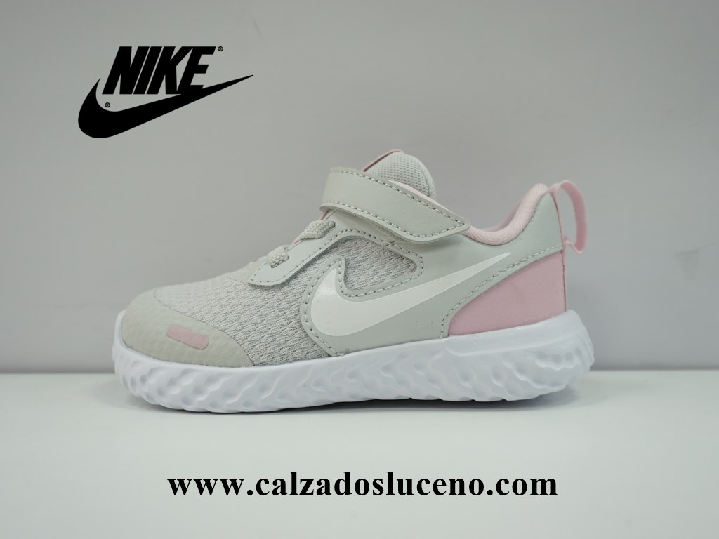 Nike Revolution 5 Gris/Rosa 20/27 - Luceño