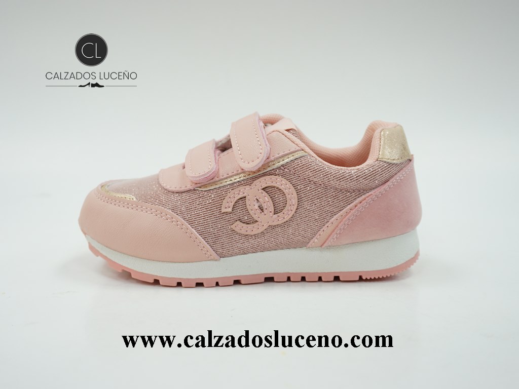 Zapatillas Deportivas Niña Purpurina Rosa - Calzados Luceño