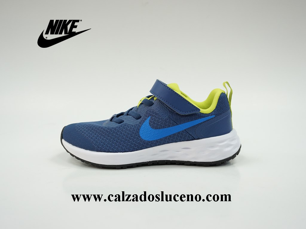 Sada cruzar País Nike Deportivo Revolution 6 Niño Azul - Calzados Luceño