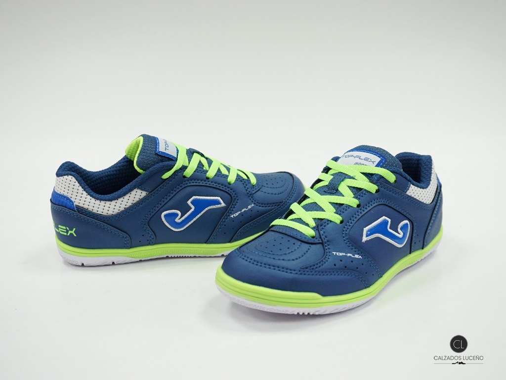 Zapatillas deportivas futbol sala para niños, de la marca Joma, en color  azul. Joma JR2404 Talla 31 Color AZUL