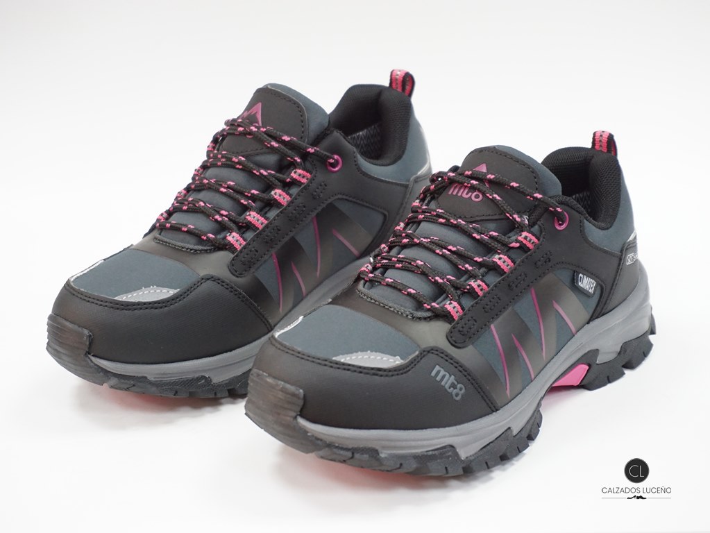 Zapato trekking negra gris cordones waterproof Sweden Kle 889522 forum