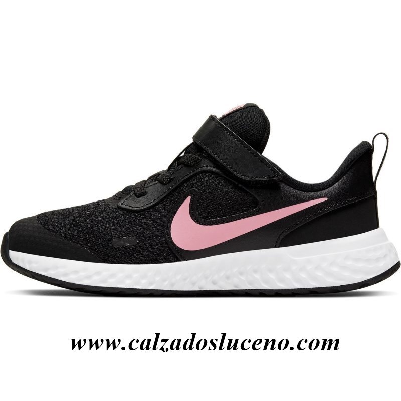 Nike Revolution 5 Niña Negro/Rosa 28/35 Luceño