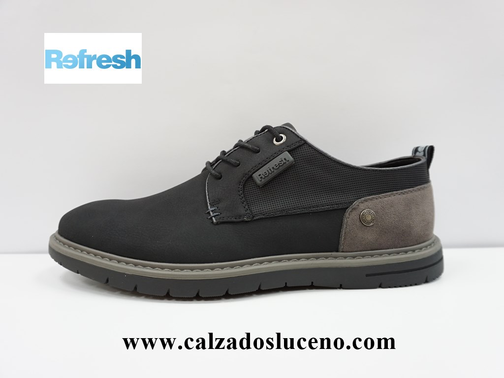 Refresh Zapato Sport Hombre Negro - Calzados Luceño