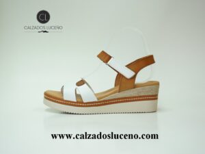 Eva Frutos Sandalia Mujer Cuña Baja Piel
