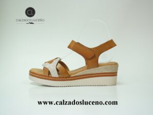 Eva Frutos Sandalia Mujer Cuña Baja Piel