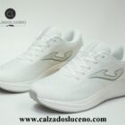 Joma Zapatilla Deoportiva Mujer Cordones Modelo RNEOLS2602 Blanca Nylon Con Plantilla Memory Foan y Suela Antideslizante Fabricadas en Textil Garantizan Una Perfecta Transpiracion, Ideales Para Ginasio.