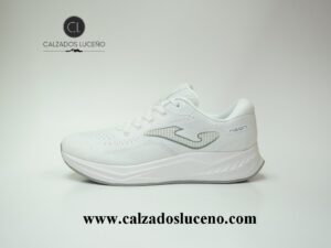 Joma Zapatilla Deoportiva Mujer Cordones Modelo RNEOLS2602 Blanca Nylon Con Plantilla Memory Foan y Suela Antideslizante Fabricadas en Textil Garantizan Una Perfecta Transpiracion, Ideales Para Ginasio.