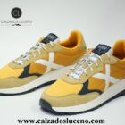 Munich Zapatilla Deportiva Hombre Amarilla Modelo 4599016 Piel y Naylon Con Plantilla Extraible, Con Un Diseño Actual Con Una Combinacion que No te Dejara Indiferente.