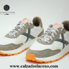 Munich Zapatilla Deportiva Hombre Babel Modelo 4599013 Color Blanco Beige Con Suela Naranja portes gratis