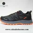 Paredes Zapato Deportivo Montaña Treking Hombre en Color Kaki y Negro Con Plantilla Extraible y Suela Antideslizante Con Cordone. Ideales para Senderismo y Paseon por el Monte. Envio Gratis!!