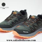 Paredes Zapato Deportivo Montaña Treking Hombre en Color Kaki y Negro Con Plantilla Extraible y Suela Antideslizante Con Cordone. Ideales para Senderismo y Paseon por el Monte. Envio Gratis!!