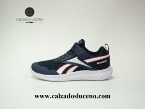 Reebok Deportiva Niño Azul Velcro Nylon Modelo Rush Runner 100237349 Con Plantilla Extraible y Suela Antideslizante Promocion Primavera.