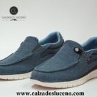 Refresh Mocasín Hombre Lona Navy Modelo 175535 Sin Cordones Fabricadas en Saco Azul Con Suela Ultra Ligera. La Plantilla Estraible y Anatomica Con Elasticos en el Empeine
