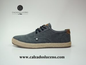 Refresh Zapatilla Hombre Cordones Esparto Ref 171721 Color Beige * Empeine Textil * Forro Textil * Suela Antideslizante
