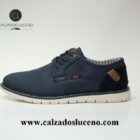 Refresh Zapato Casual Hombre Cordones Azul. Un Zapato con diseño Actual Que Combina a la Perfección Con Tejanos Como Con Pantalón De Pinza. Envio Gratis