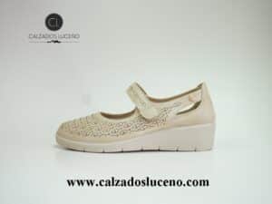 Mysoft Mercedita Mujer Velcro Beige
